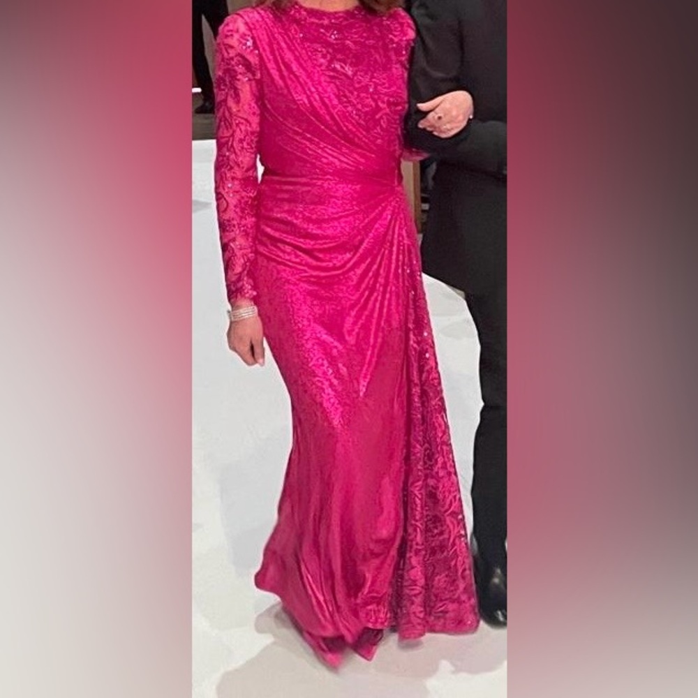 Hot pink/fuschia Tadashi Shoji Mother of the Bride gown